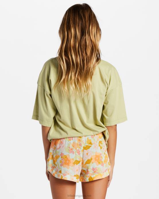 chicas espuma marina Billabong pantalones cortos con cintura elástica locos por ti 04LD2628