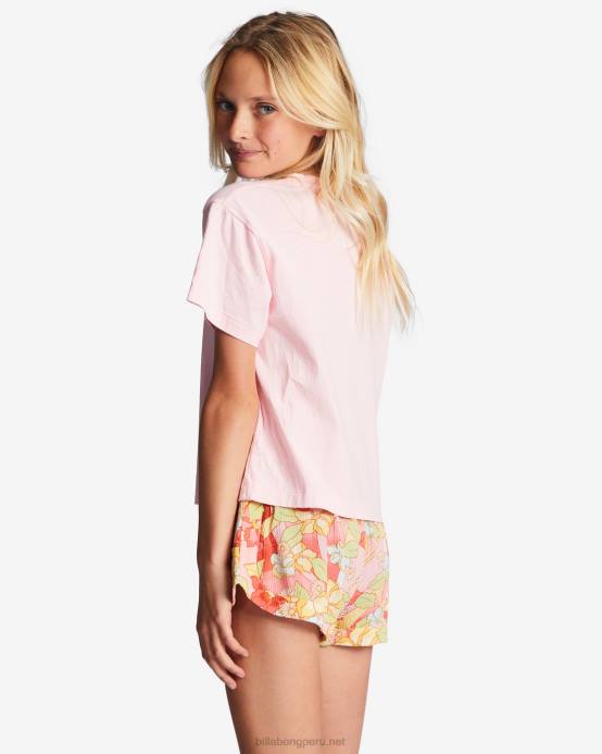 chicas Rosa suave Billabong 4-16 repartir bondad camiseta 04LD2718