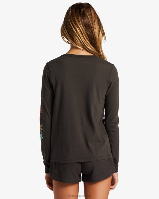 chicas apagado negro Billabong camiseta club de sol 04LD2634