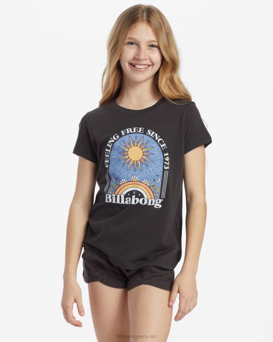 chicas apagado negro Billabong camiseta escena de ensueño 04LD2676