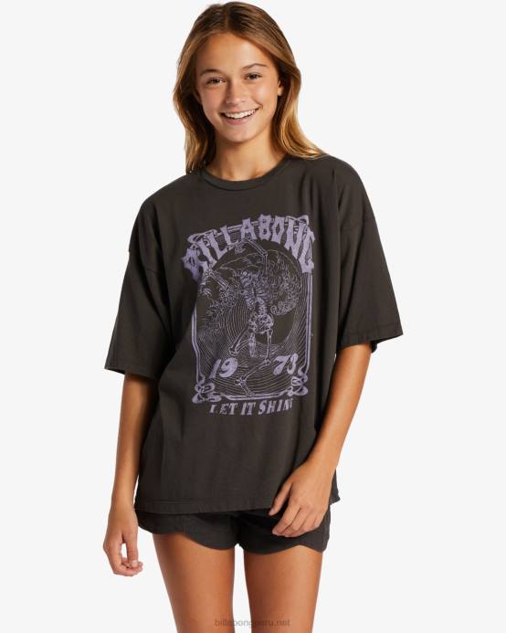 chicas apagado negro Billabong déjalo brillar camiseta 04LD2615