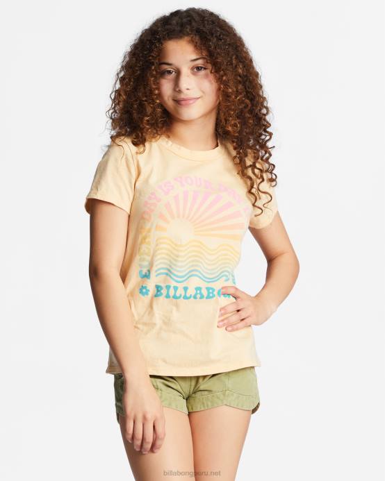 chicas néctar lavado Billabong 4-16 tu día bajo el sol camiseta extragrande 04LD2684