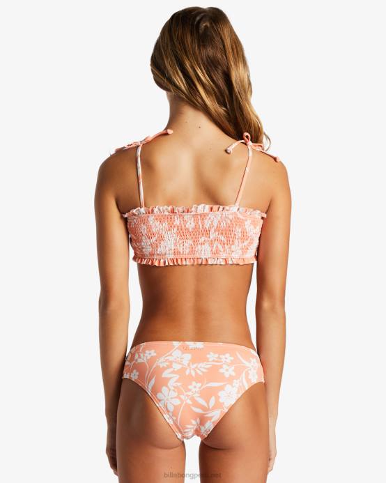 chicas mandarina picante Billabong bikini island in the sun de dos piezas con nido de abeja 04LD2669