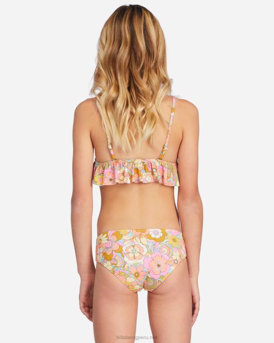 chicas multi Billabong ¿No es ella un hermoso conjunto de bikini triangular con volantes 04LD2722