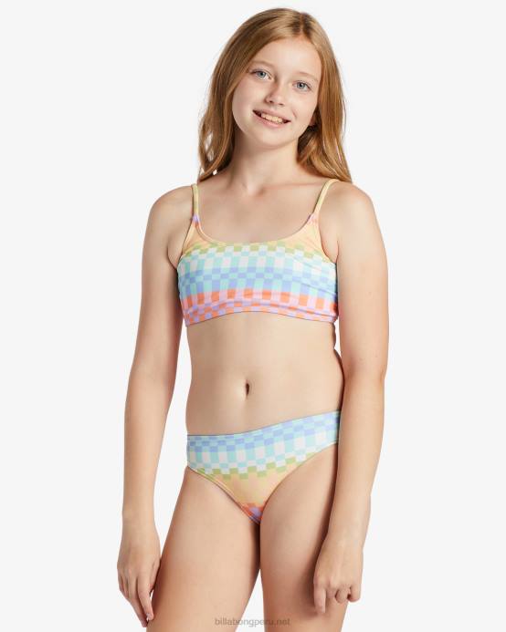 chicas multi Billabong bikini Paradise Check trilet de dos piezas 04LD2649