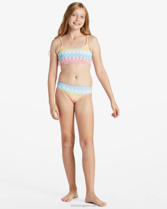 chicas multi Billabong bikini Paradise Check trilet de dos piezas 04LD2649