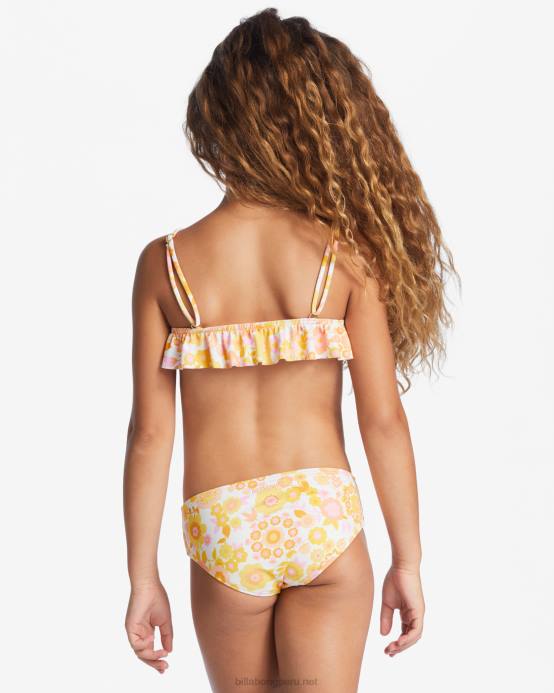 chicas multi Billabong bikini de dos piezas con volantes de flores silvestres 04LD2647