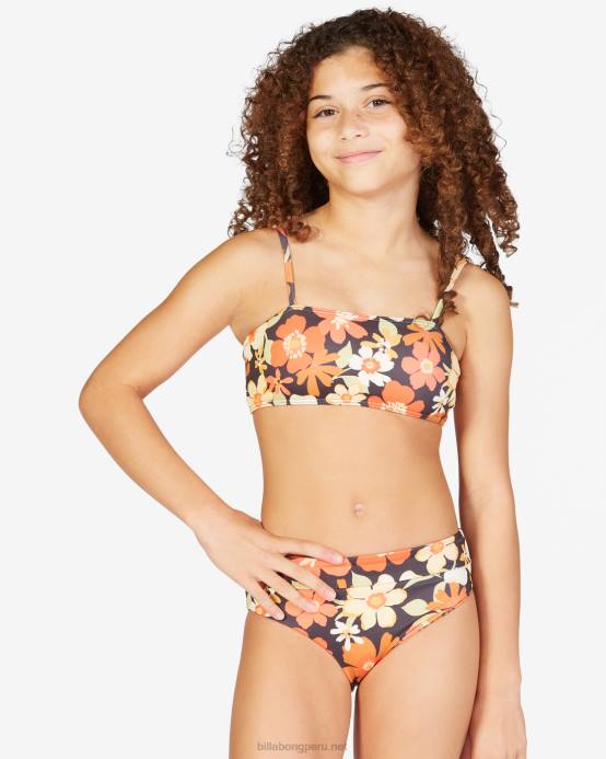 chicas multi Billabong bikini reversible con estampado de flores silvestres 04LD2733