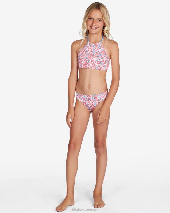 chicas multi Billabong ready for fun conjunto de bikini reversible de cuello alto 04LD2771