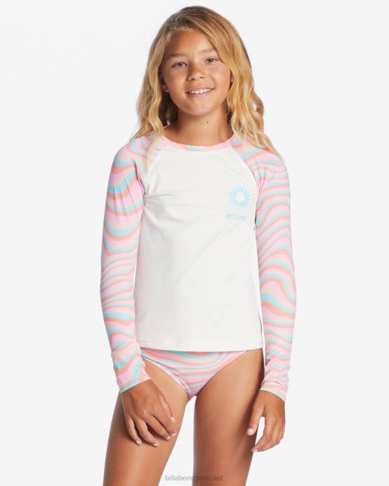 chicas multi Billabong sorbet dreamz conjunto de bikini de manga larga de dos piezas 04LD2629