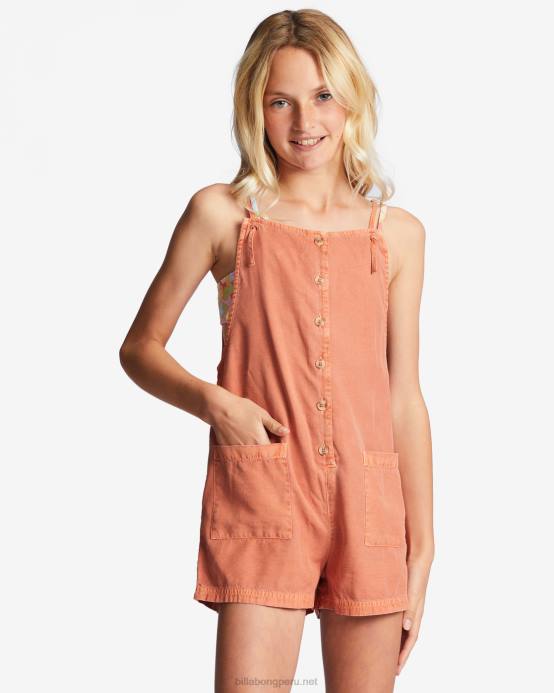 chicas ladrillo Billabong mameluco de reloj de onda jr 04LD2744