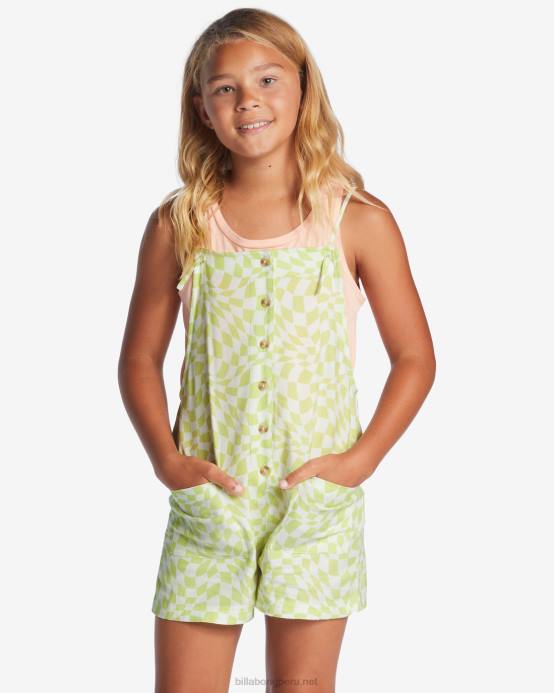 chicas lima claro Billabong mameluco de reloj de onda jr 04LD2752