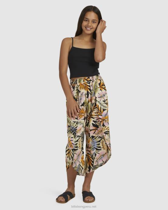 chicas multi Billabong postales cintura elástica pantalones 04LD2776