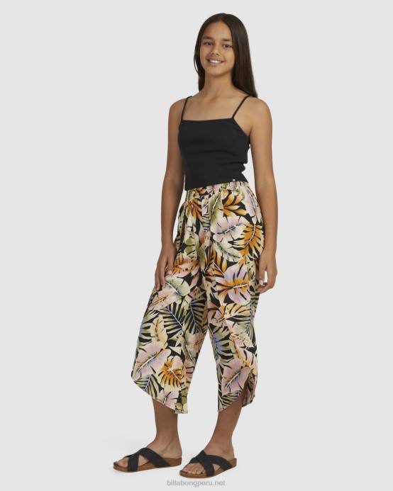 chicas multi Billabong postales cintura elástica pantalones 04LD2776