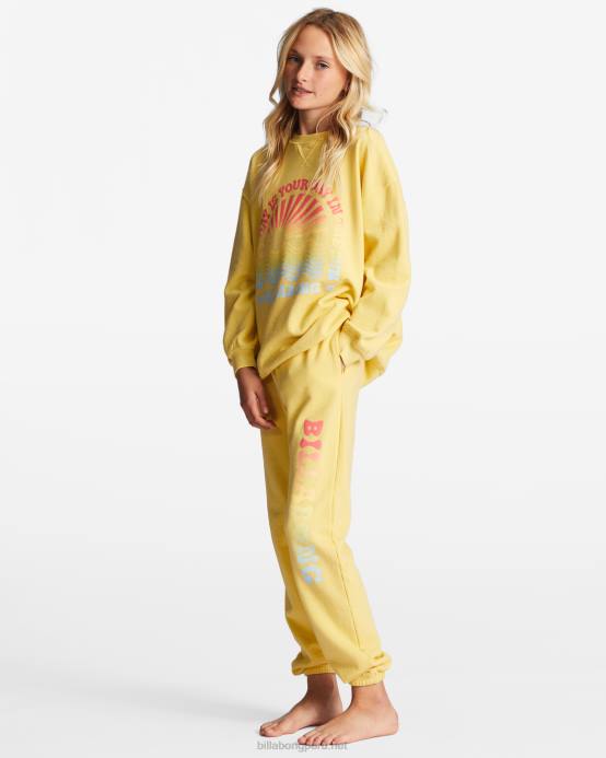 chicas recién exprimido Billabong pantalones de chándal de cintura alta que hacen olas 04LD2702