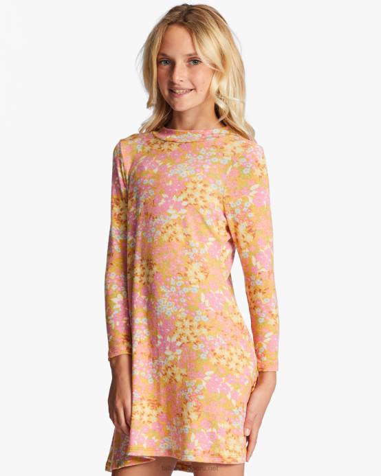 chicas Rosa suave Billabong Vestido de movimientos mod 4-16 04LD2743
