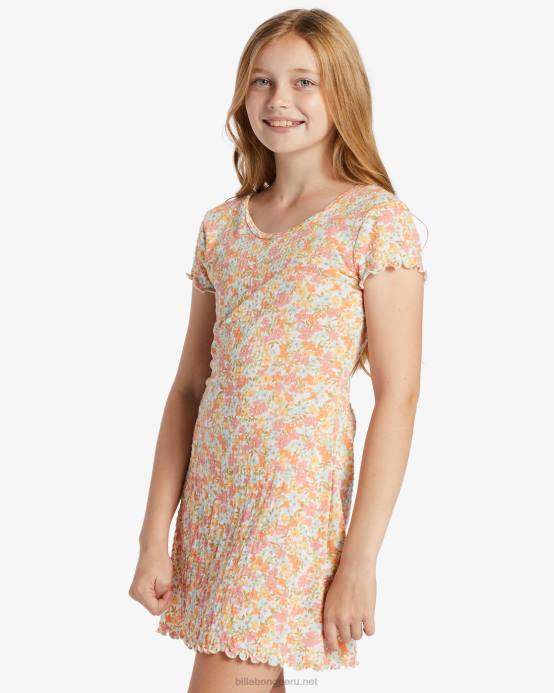 chicas multi Billabong simplemente lindo vestido de camiseta 04LD2635
