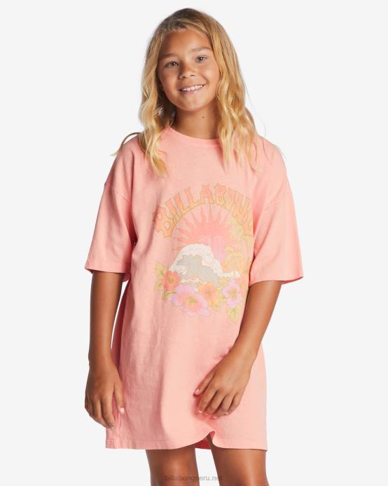 chicas suave y melocotón Billabong 4-16 vestido de camiseta de niño verdadero 04LD2616