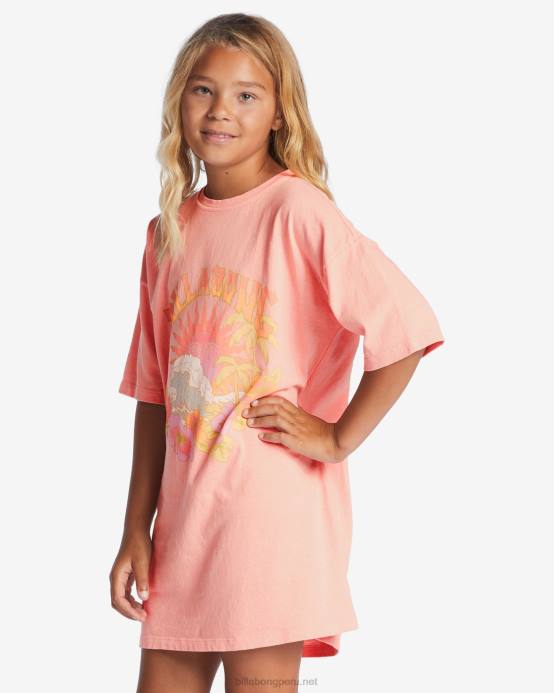 chicas suave y melocotón Billabong 4-16 vestido de camiseta de niño verdadero 04LD2616
