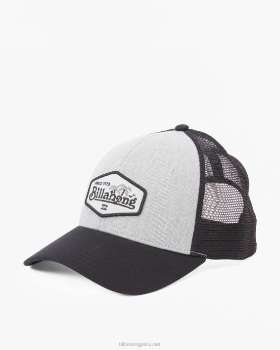 hombres Gris oscuro Billabong sombrero de camionero con paredes 04LD791