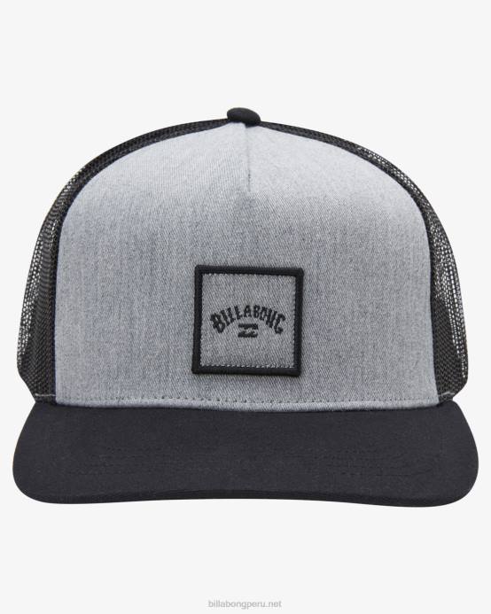 hombres brezo gris Billabong sombrero de camionero apilado 04LD769