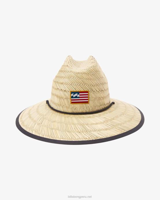 hombres camuflaje Billabong sombrero salvavidas de paja con estampado de mareas 04LD794