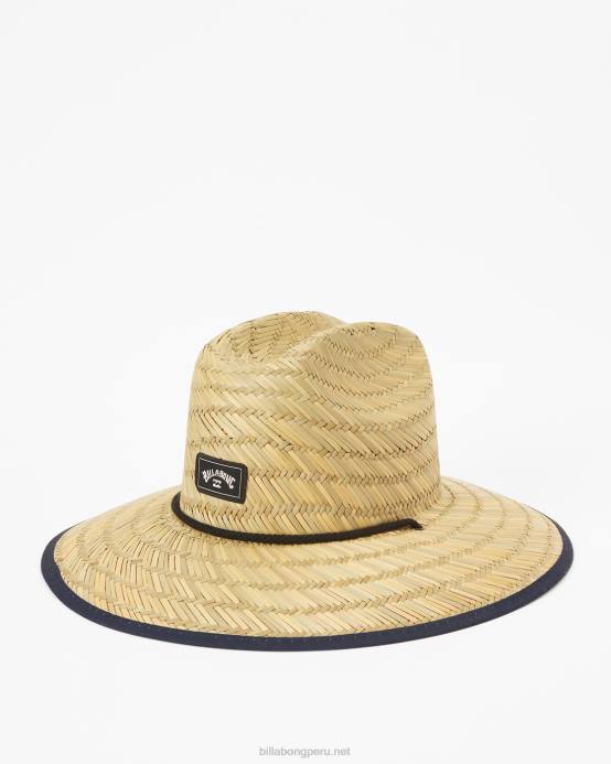 hombres carbón Billabong sombrero salvavidas de paja con estampado de mareas 04LD772