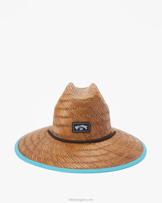 hombres menta oscura Billabong sombrero salvavidas de paja con estampado de mareas 04LD848