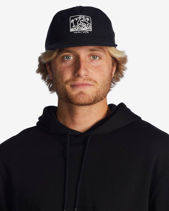 hombres negro Billabong gorra de beisbol de la salvacion de keith haring 04LD716