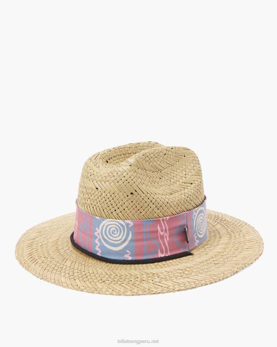 hombres rojo polvoriento Billabong sombrero salvavidas de paja mai tides 04LD869