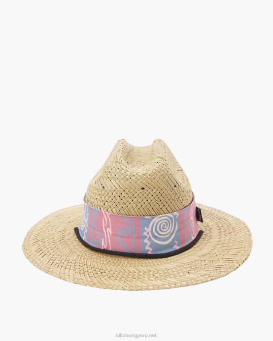 hombres rojo polvoriento Billabong sombrero salvavidas de paja mai tides 04LD869