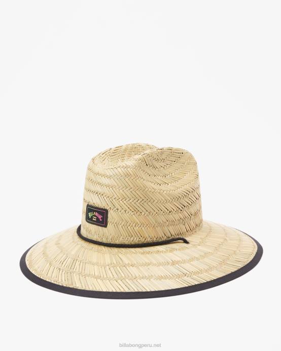 hombres sigilo Billabong sombrero salvavidas de paja con estampado de mareas 04LD852