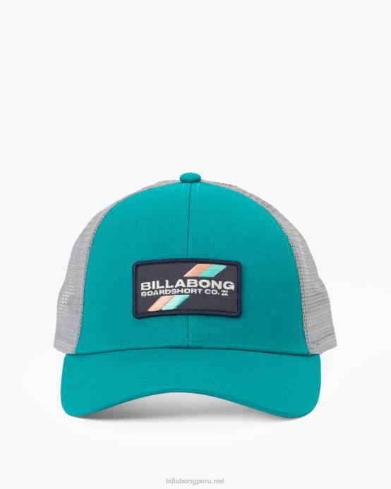hombres verde azulado profundo Billabong sombrero de camionero con paredes 04LD777