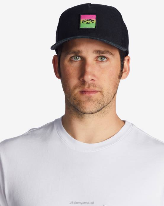 hombres verde neón Billabong sombrero de camionero apilado 04LD862