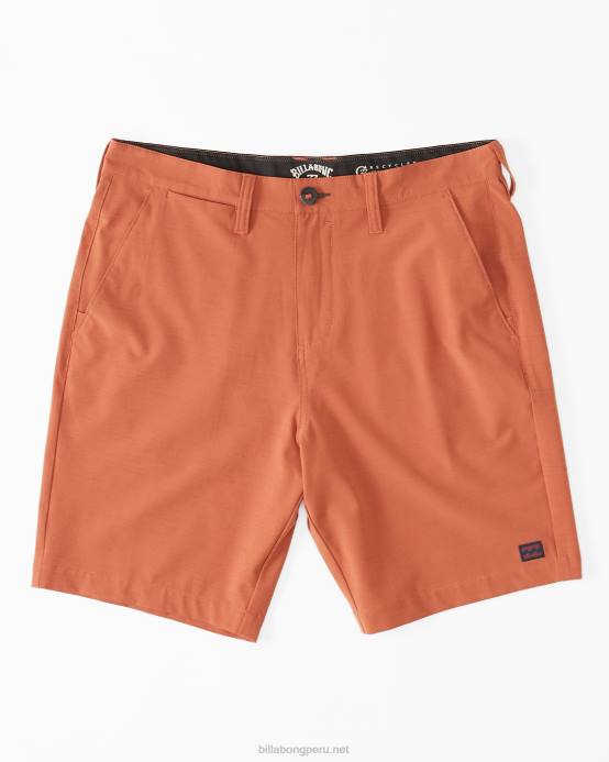 hombres arcilla roja Billabong shorts crossfire slub sumergibles 19'' 04LD498
