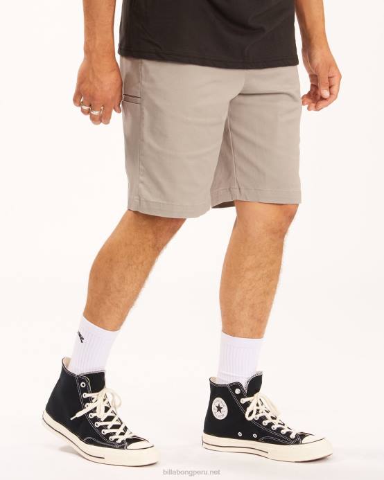 hombres brezo gris Billabong pantalones cortos elásticos carter 21'' 04LD514