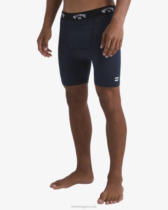 hombres brezo negro Billabong pantalones cortos de surf de compresión para todo el día 04LD373