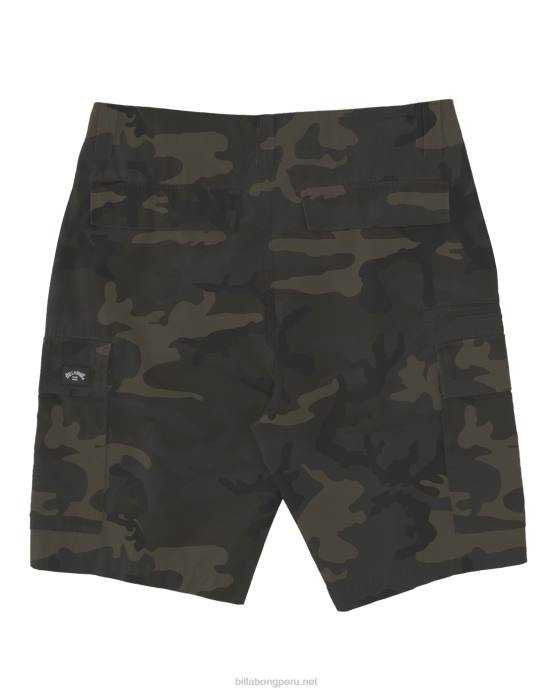 hombres camuflaje militar Billabong pantalones cortos cargo de combate 04LD346