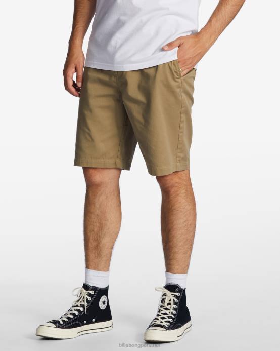 hombres caqui Billabong shorts de trabajo carter de 21'' 04LD390