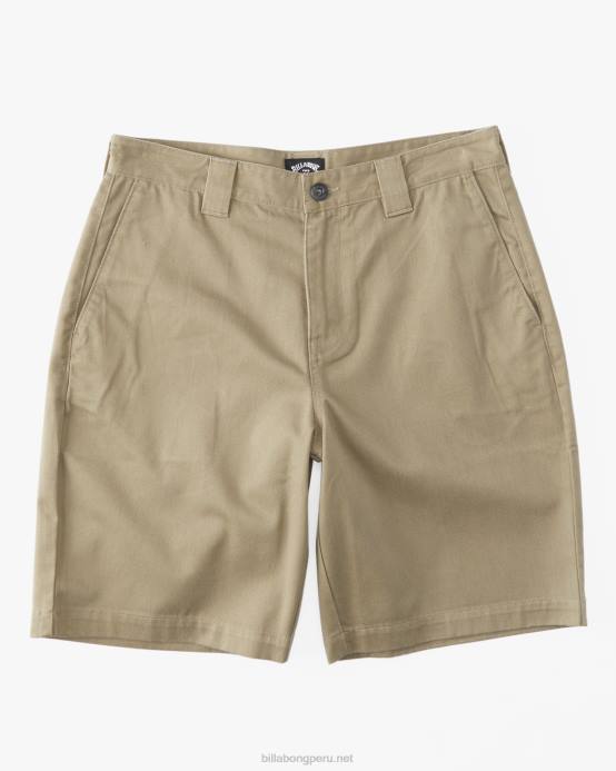 hombres caqui Billabong shorts de trabajo carter de 21'' 04LD390