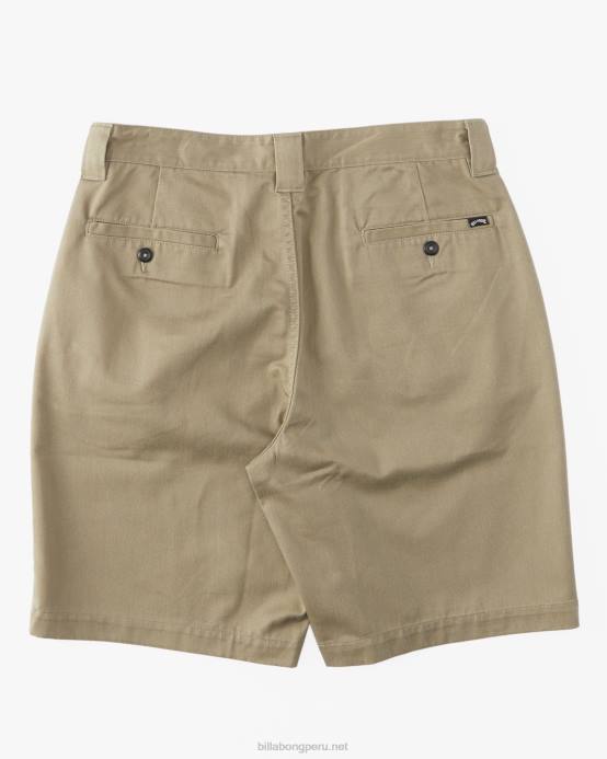 hombres caqui Billabong shorts de trabajo carter de 21'' 04LD390