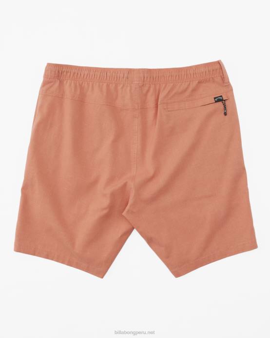 hombres coral Billabong pantalones cortos técnicos con elástico de cáñamo surftrek 04LD318