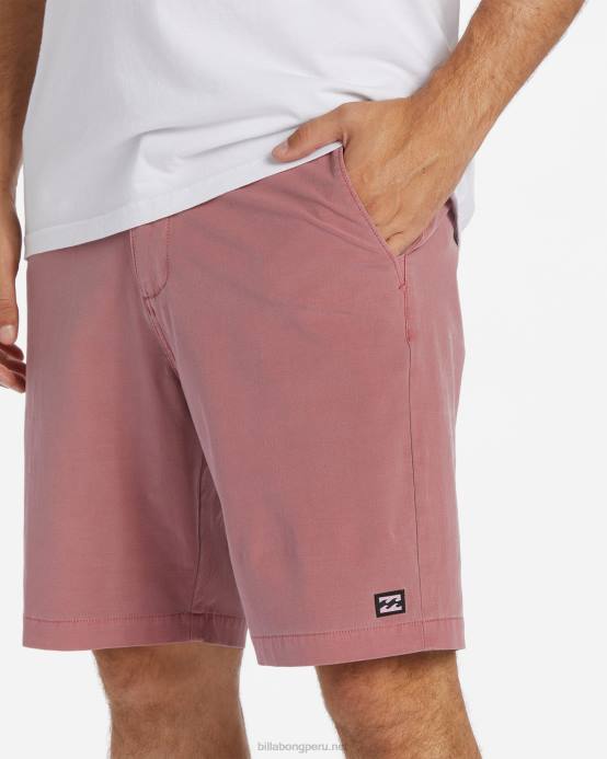 hombres coral Billabong shorts sumergibles híbridos de 18'' lavados con olas crossfire 04LD448
