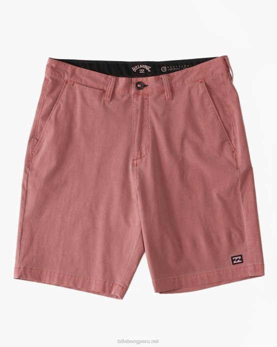 hombres coral Billabong shorts sumergibles híbridos de 18'' lavados con olas crossfire 04LD448