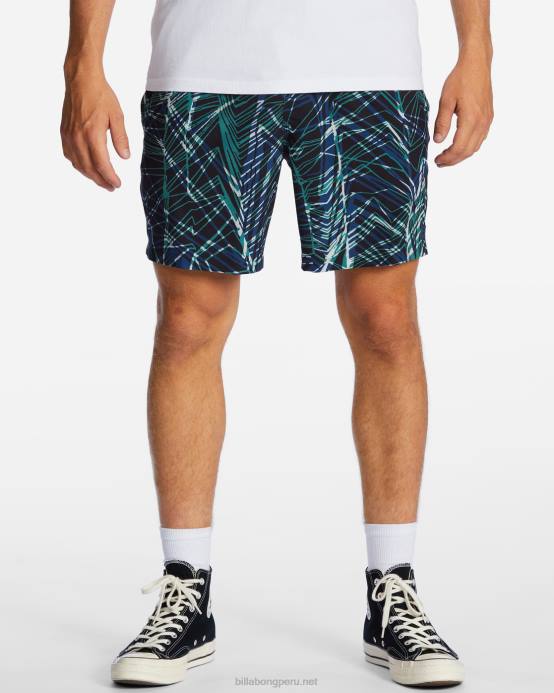 hombres espacio azul Billabong shorts a/div surftrek cintura elástica 17'' 04LD461