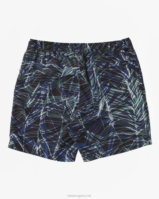 hombres espacio azul Billabong shorts a/div surftrek cintura elástica 17'' 04LD461