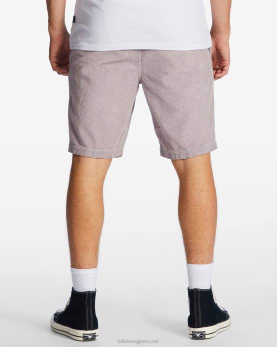 hombres gris violeta Billabong shorts de pana larry 20'' 04LD367