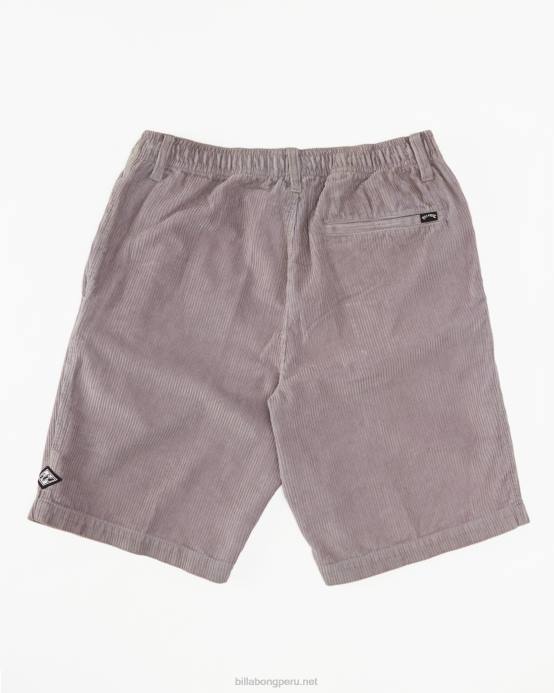 hombres gris violeta Billabong shorts de pana larry 20'' 04LD367