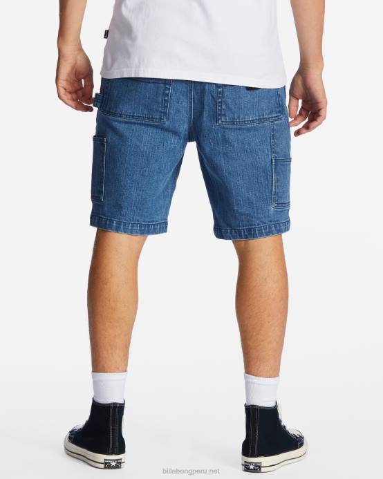hombres lavado de océano Billabong pantalones cortos de carpintero de jean de la unión 04LD411