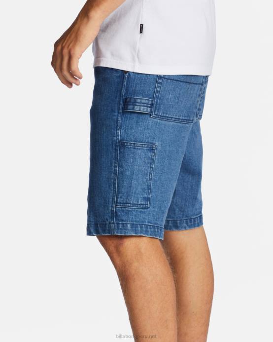 hombres lavado de océano Billabong pantalones cortos de carpintero de jean de la unión 04LD411